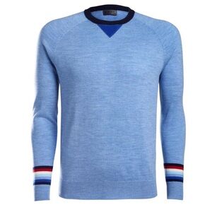 G/FORE Serape Crewneck Golf Sweater in Vista L